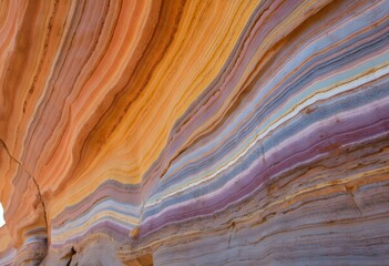 Obraz premium Multicolored Geological Layers in Desert