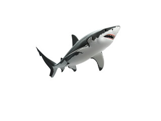 Naklejka premium Realistic Illustration of a Great White Shark Swimming in the Ocean