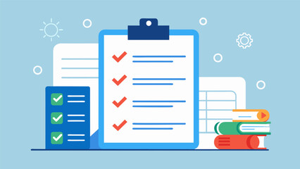 A presentation slide featuring a checklist of documents and steps needed to apply for loan forgiveness programs.. Vector illustration