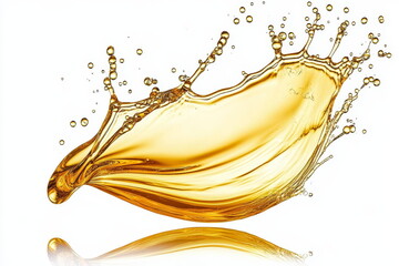 Golden Oil Splashing Artfully