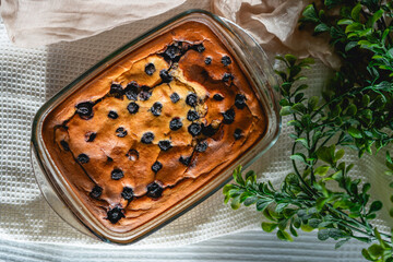 healthy homemade blueberry sponge cake recipe