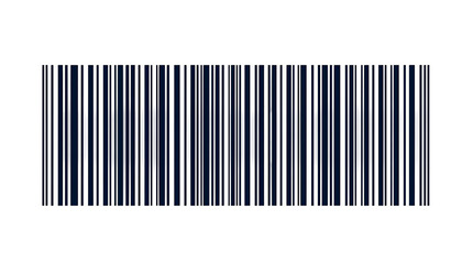 Barcode isolated on transparent background 