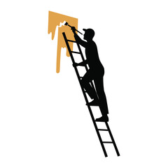 Man climbing ladder