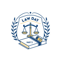 Naklejka premium law day logo design ector 