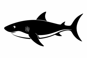 Fototapeta premium shark sihouette black vector