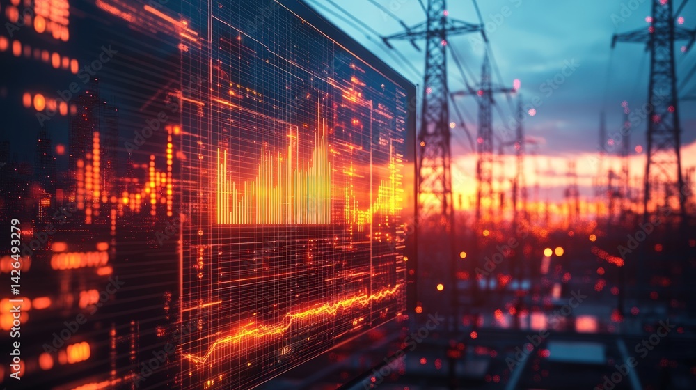 Poster power grid data visualization