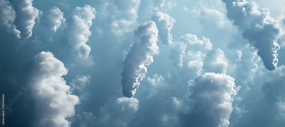Poster close-up visualization of carbon dioxide molecules building up in the atmosphere and affecting clima