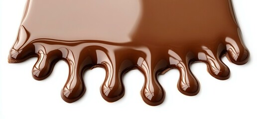Melted Chocolate Drizzle Close-up Image