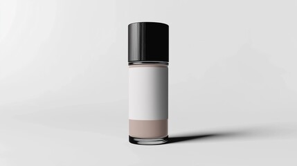 Obraz premium black cosmetic tube on white background
