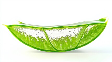 alovera cut from middle  on white background 