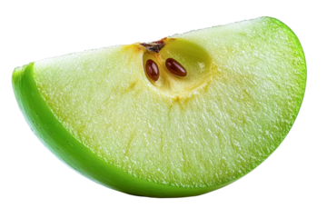 green apple slice - isolated on white background