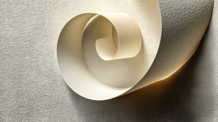 A meticulously crafted, paper spiral design.