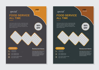 Creative Food & Resturant Flyer A4 Design templates