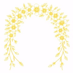 Delicate Yellow Floral Wreath