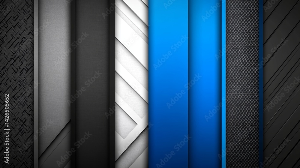 Poster the concept of sound waves and audio technology is represented in a blue, futuristic digital style t