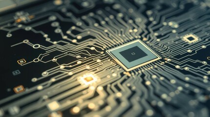 Advanced technology circuit board with microchip connects for innovation