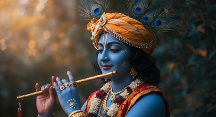 Lord Krishna Playing Flute