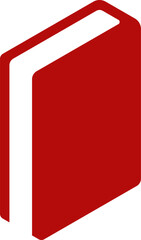 Colorful flat book in vector format. Ideal for school apps, e-learning platforms, educational websites, infographics, and children’s content design. Isolated on white.