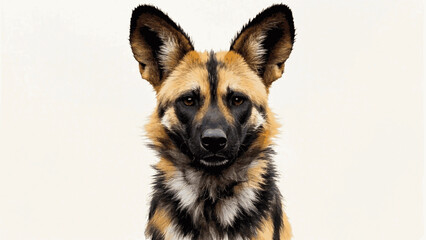 Wildfire hues african wild dog isolated watercolor vector illustration svg 