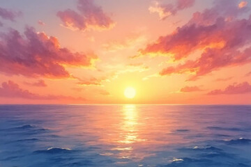 Fototapeta premium sunset over the sea