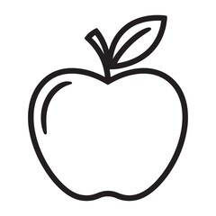 Simple Apple Illustration - Fresh Fruit Icon Vector