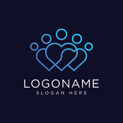 community people logo design vector concept