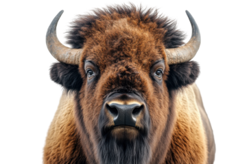 Bison portrait close-up studio animal photography