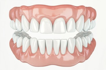 Obraz premium Dental 3D illustration of human teeth that are healthy and have normal occlusion