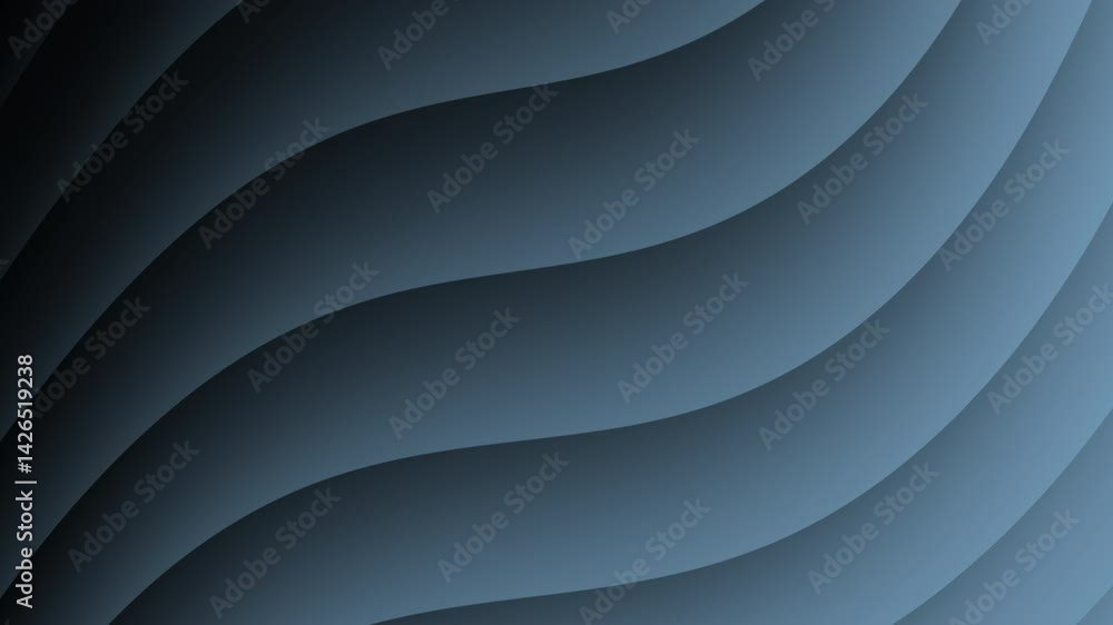 Poster a smooth, abstract wave pattern in shades of blue, creating a fluid and modern visual effect.