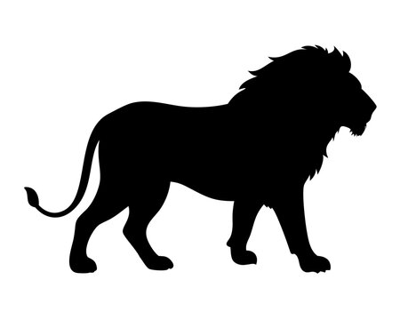 lion silhouette vector