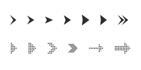 Set of Arrows isolated on transparent background