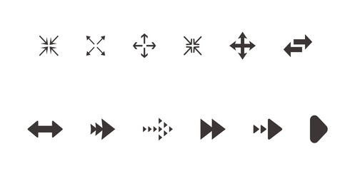 Set of Arrows isolated on transparent background