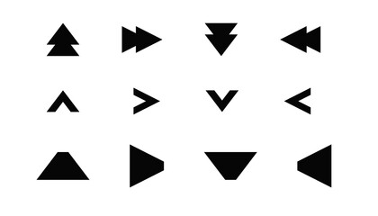 Set of Arrows isolated on transparent background