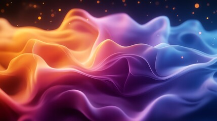 Obraz premium Colorful waves of abstract light and movement.