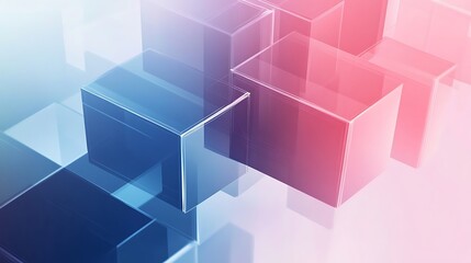 Obraz premium Abstract Glass Cubes Background.