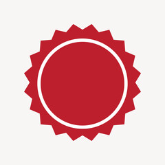 Jagged circle badge, award label collage element vector