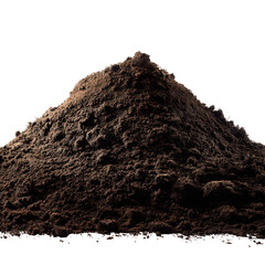 Soil, dirt pile isolated on white background and texture --v 7.0