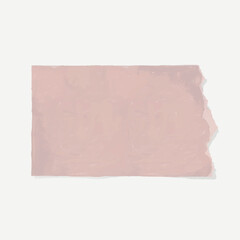 Pink ripped paper, aesthetic stationery doodle collage element vector