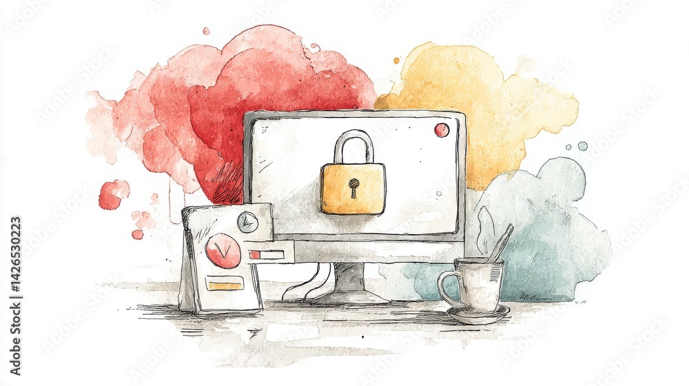 Poster strengthening online security with enhanced vpn access and interfaces
