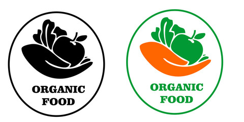 organic food logo with thin line wheat ears. concept of rice, gluten, bio, herbal badge, brewery, bakery mark