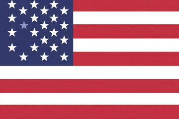 Fototapeta premium A minimalist USA flag simple red and white stripes with a blue square and white stars clean and modern design