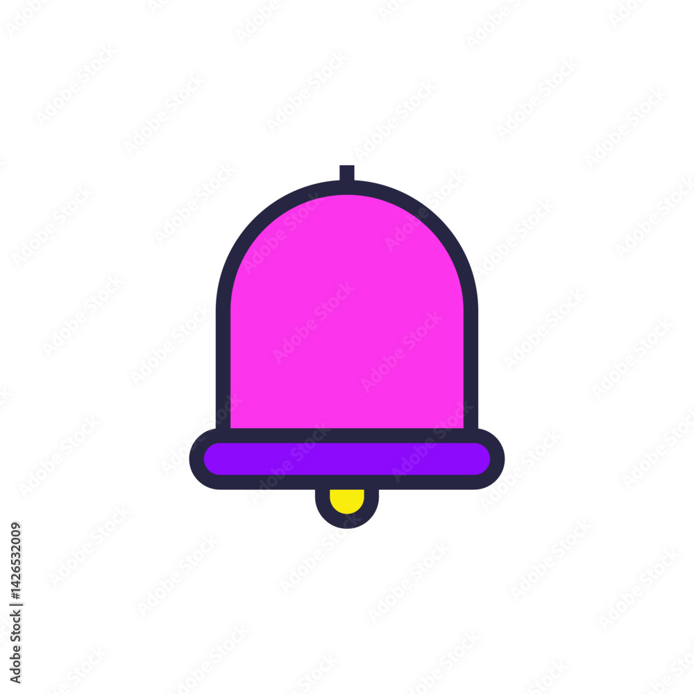 Poster notification vector illustration. website design element in flat style. futuristic sticker concept.