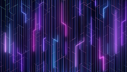 Neon Lines Falling Loop Background