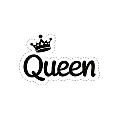 queen elegant and modern wordmark logo concept
