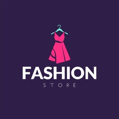 Stylish Dress on Hanger Fashion Logo