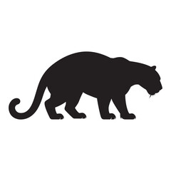 Silhouette of a Panther - Wild Animal Illustration