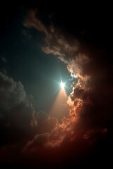 Sun Breaking Through Dark Clouds