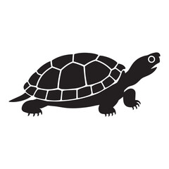 Turtle Silhouette - Marine Life and Wildlife Illustration