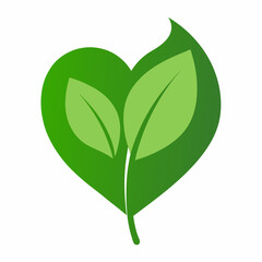 Download a heart-shaped leaf vector in AI format.