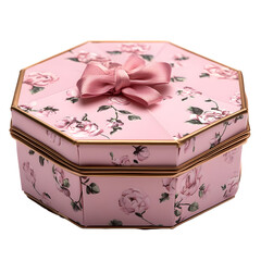 Pink Floral Gift Box Illustration